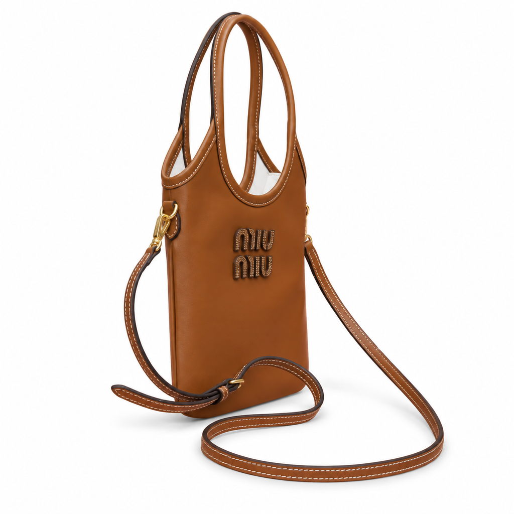 Miu Miu Matelassé Leather Gathered Crossbody Bag