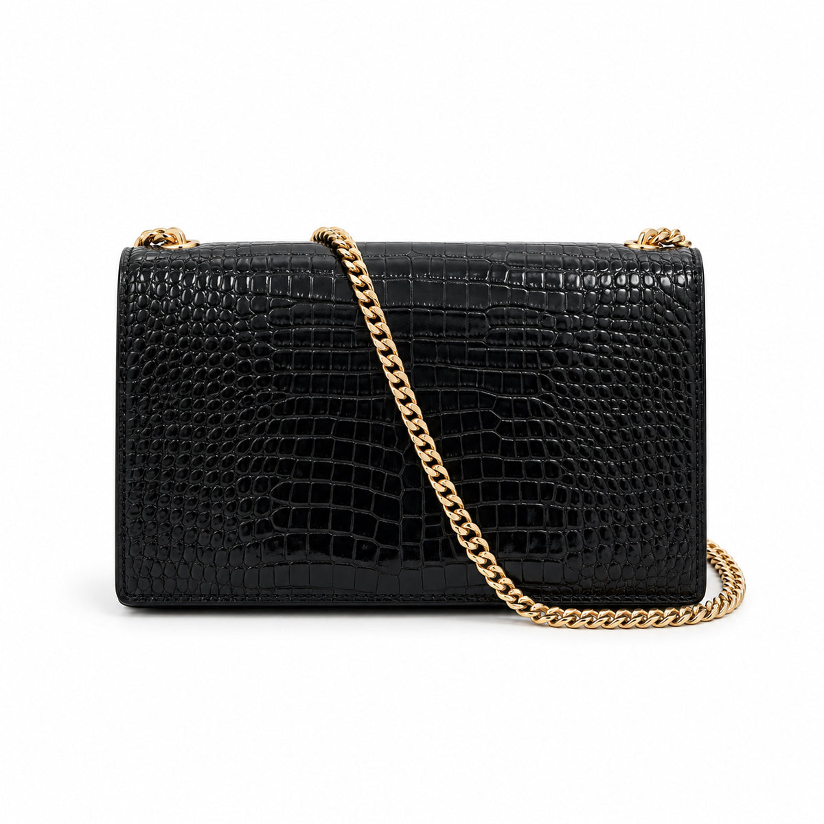 Saint Laurent YSL Kate Tassel Chain Bag – Black Croc