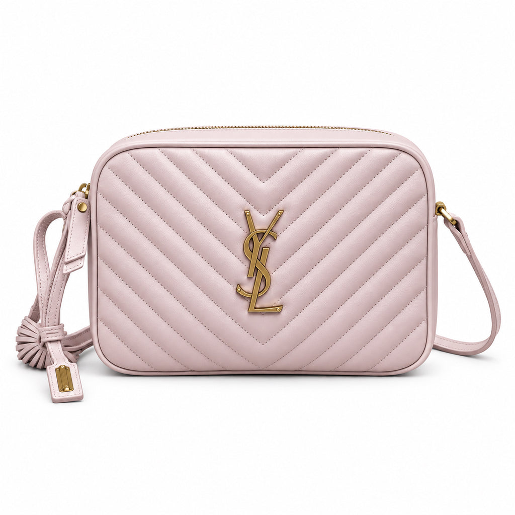 Saint Laurent YSL Lou Large Camera Bag – Blush Pink