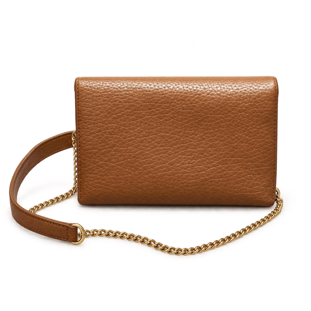 YSL Saint Laurent Gaby Envelope Bag in Tan Grained Leather
