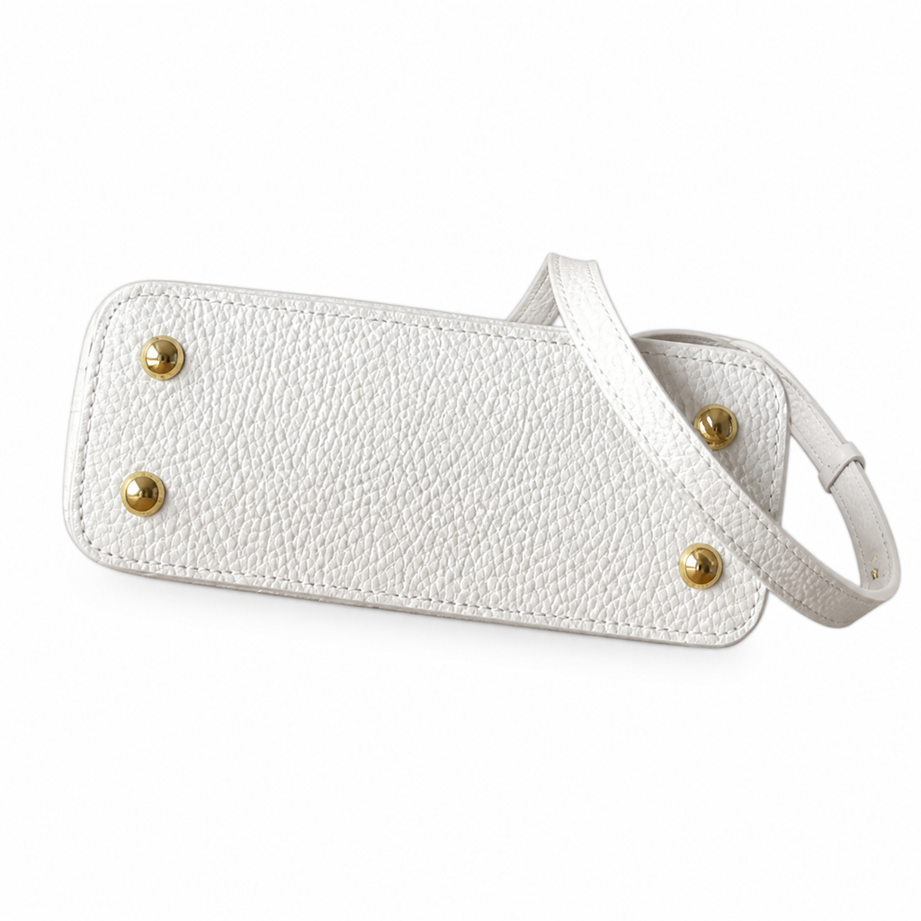 Louis Vuitton Capucines Mini – White Embossed Leather