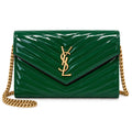 Saint Laurent Monogram Envelope Bag – Green Patent