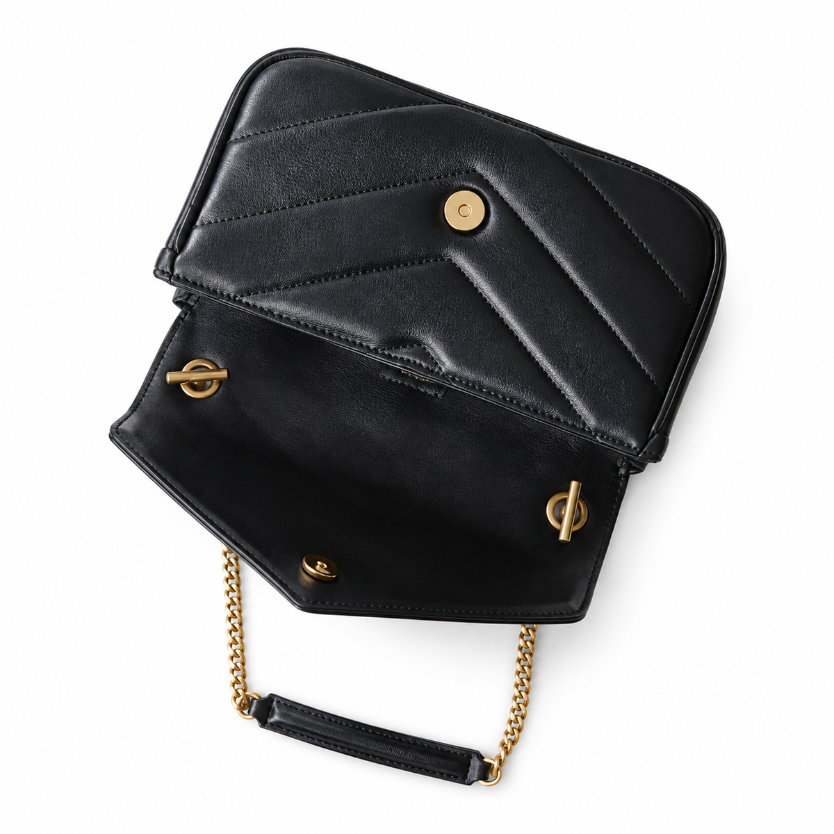 YSL Loulou Small Chain Bag – Black Quilted Leather