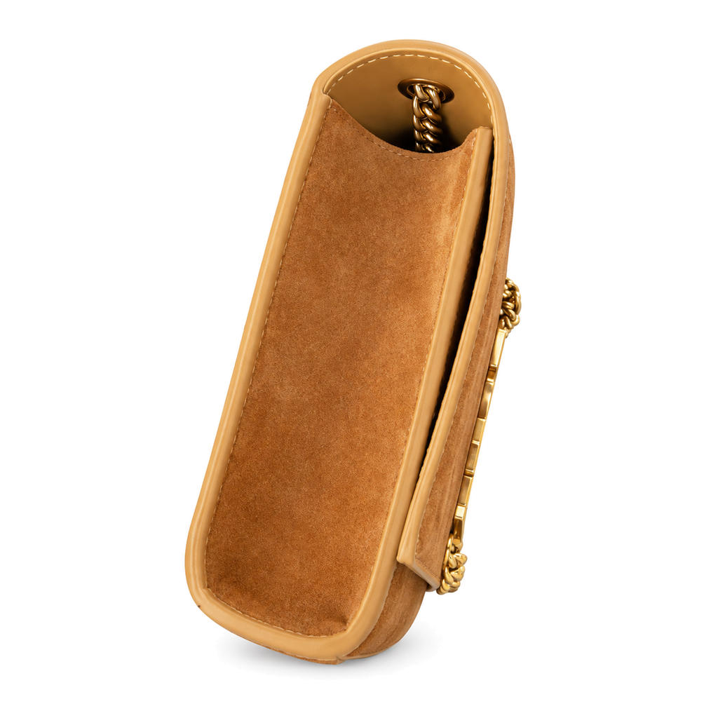 Saint Laurent YSL Kate Tassel Bag – Camel Suede Gold