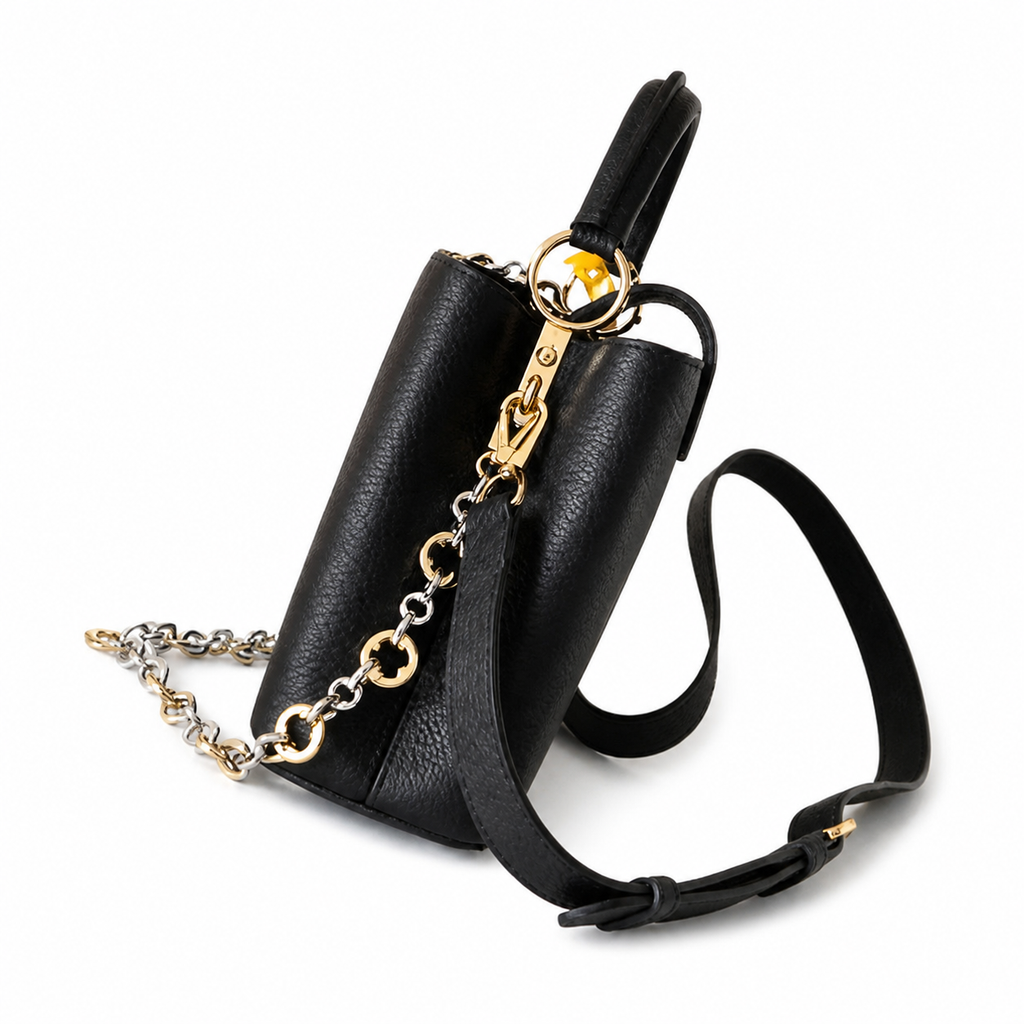 Louis Vuitton Capucines Mini Black Taurillon Leather Crossbody Bag