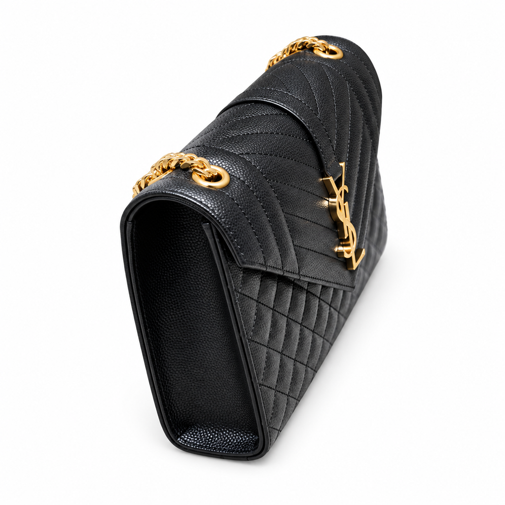 Saint Laurent YSL Envelope Large – Black Gold
