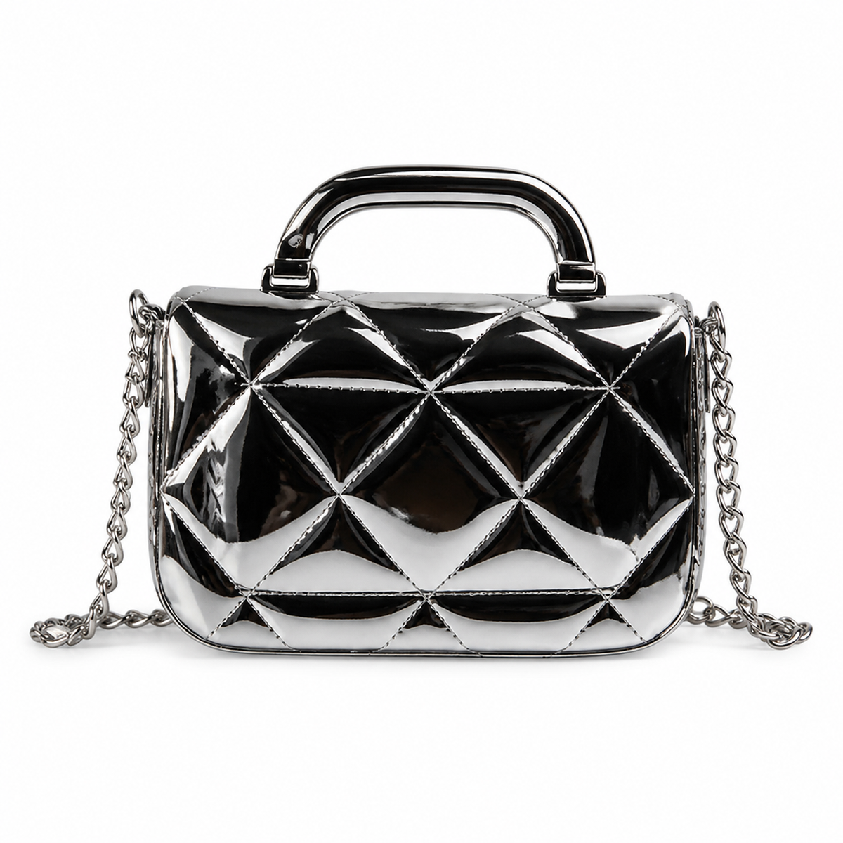 Chanel Quilted Leather Structured Chain Crossbody