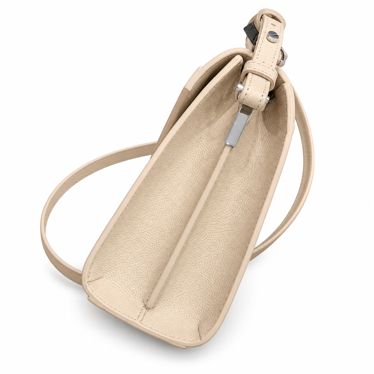 Saint Laurent Cassandra Medium – Cream Leather Silver YSL
