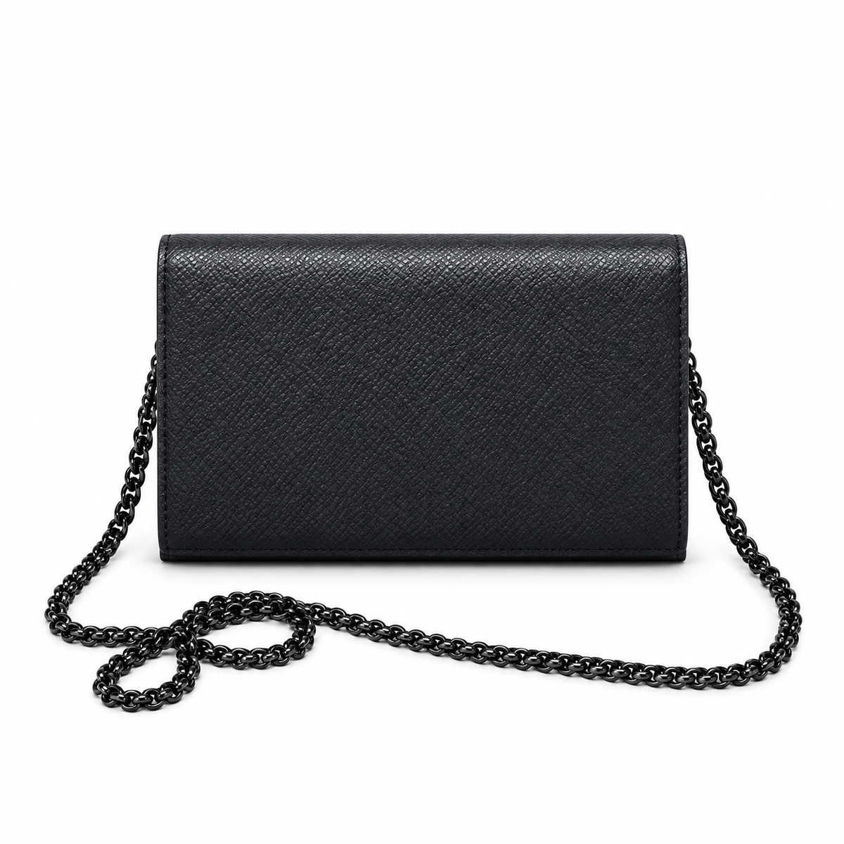 Saint Laurent Uptown Chain Wallet – Black Epsom Matte