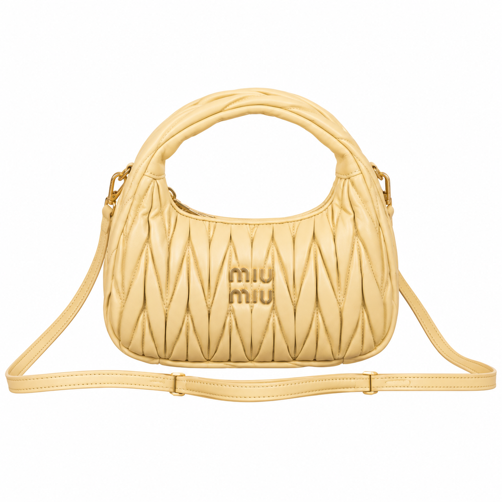 Miu Miu Matelassé Sculpted Leather Crossbody Bag