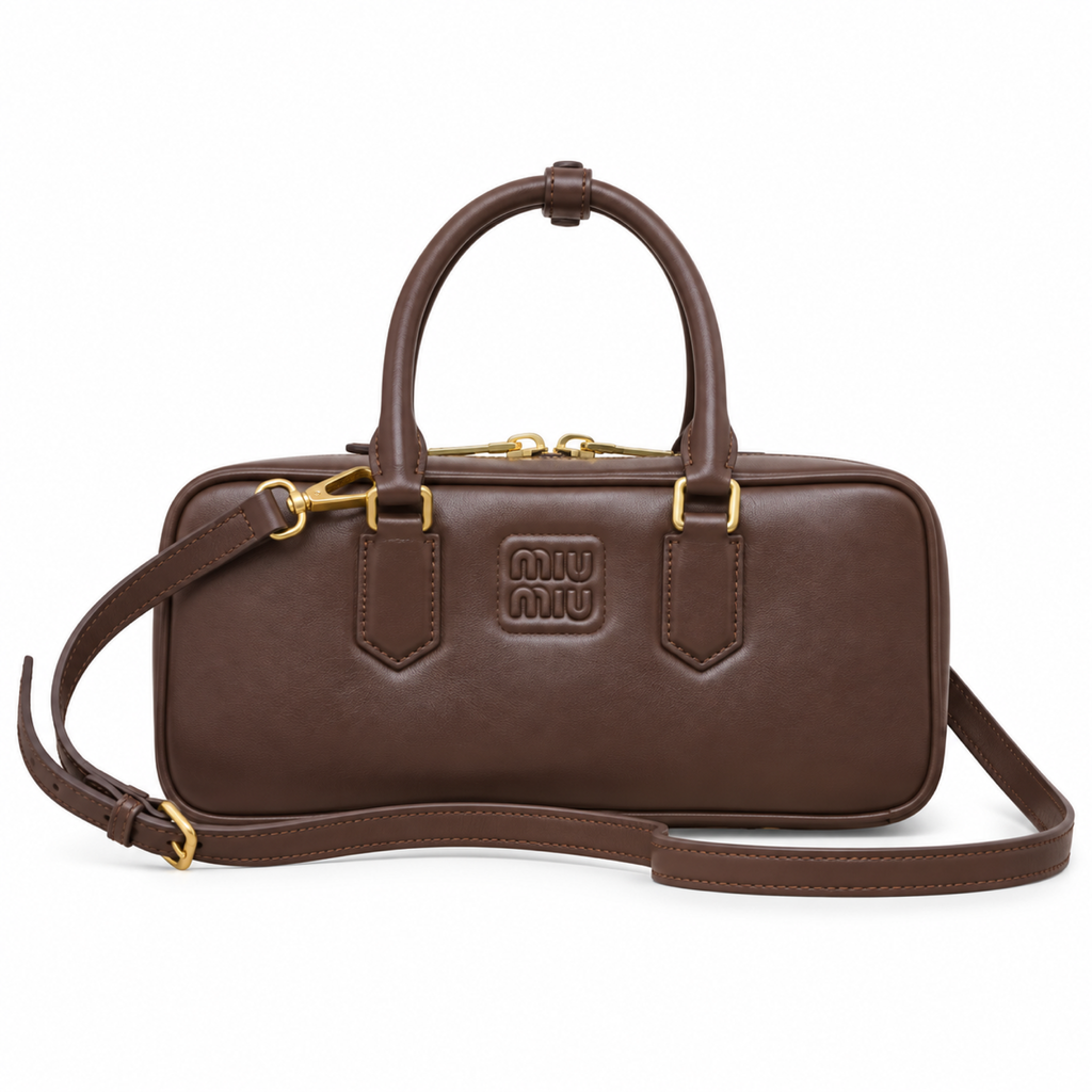 Miu Miu Convertible Leather Shoulder Bag 27×12×9 cm