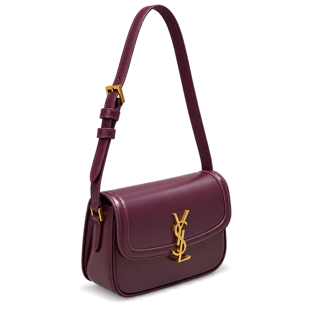 Saint Laurent Solferino Bag – Burgundy Leather
