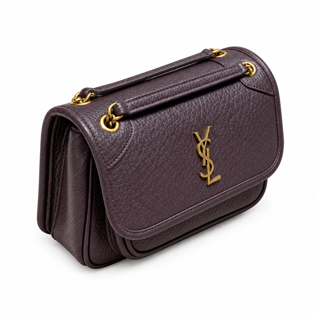 Saint Laurent Niki Medium Top Handle Bag in Dark Plum