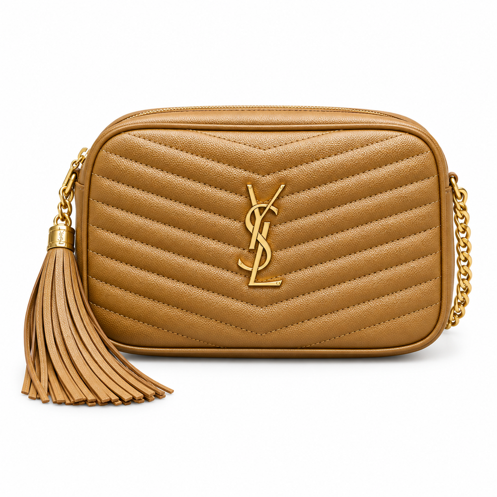 Saint Laurent YSL Lou Mini Camera Bag – Caramel Gold