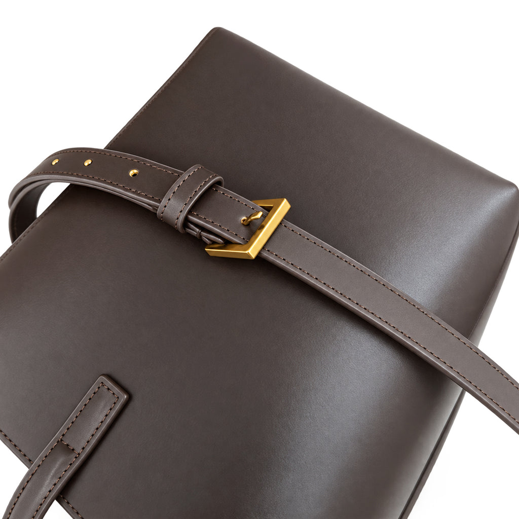 YSL Le 37 Bucket Bag – Dark Brown Smooth Leather