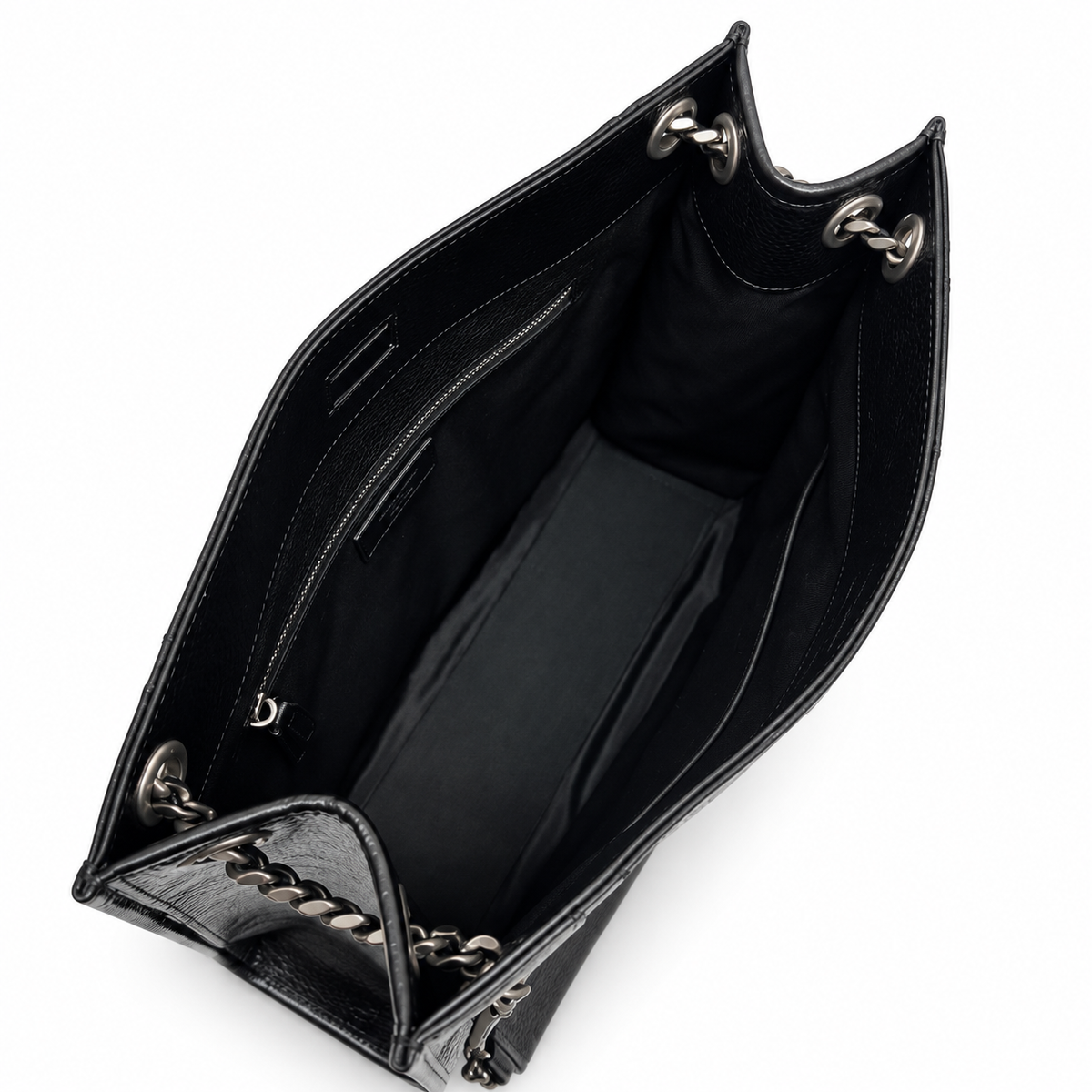YSL Saint Laurent Niki Shopping Tote Black Crinkled