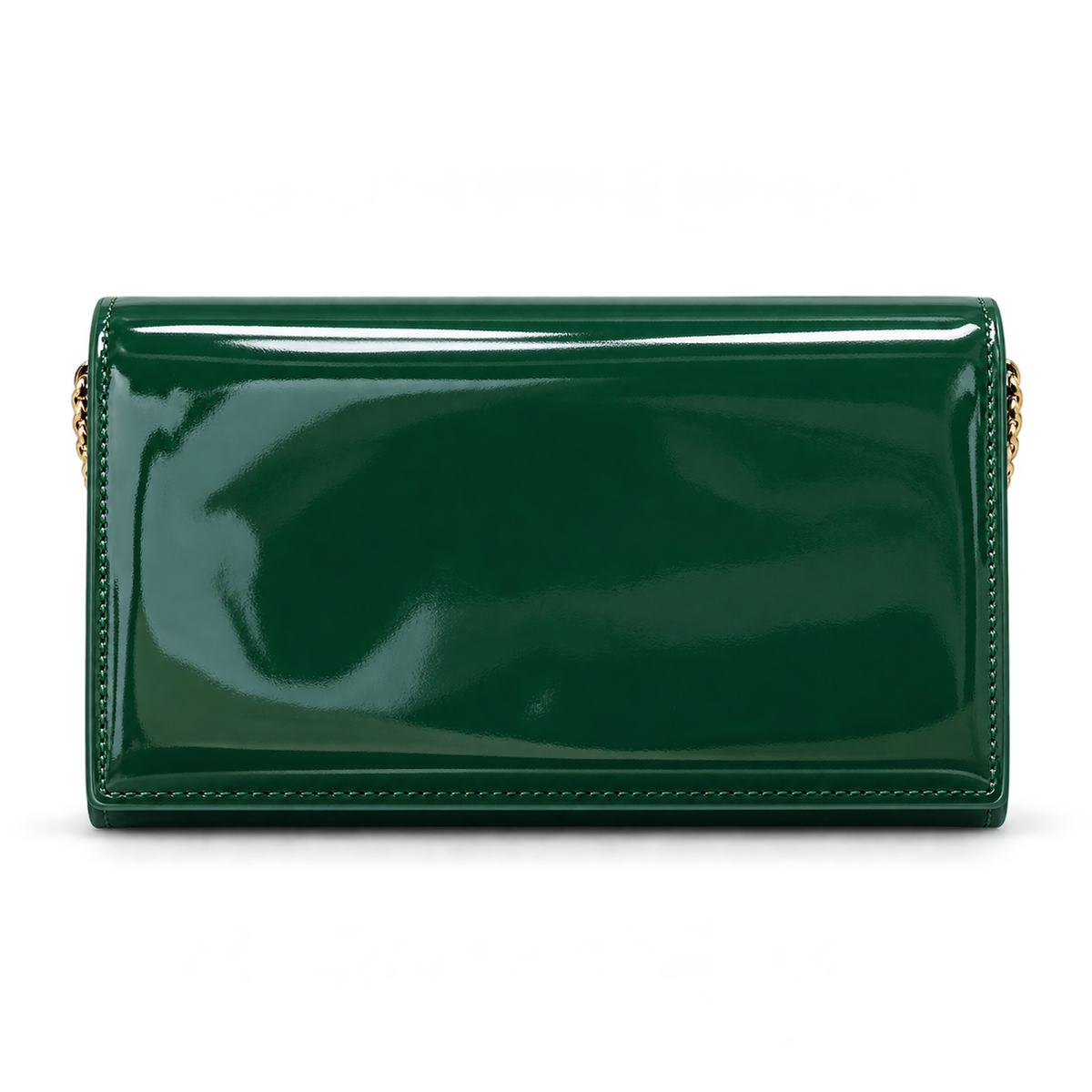 Saint Laurent Cassandra Chain Bag – Green Patent & Card Set