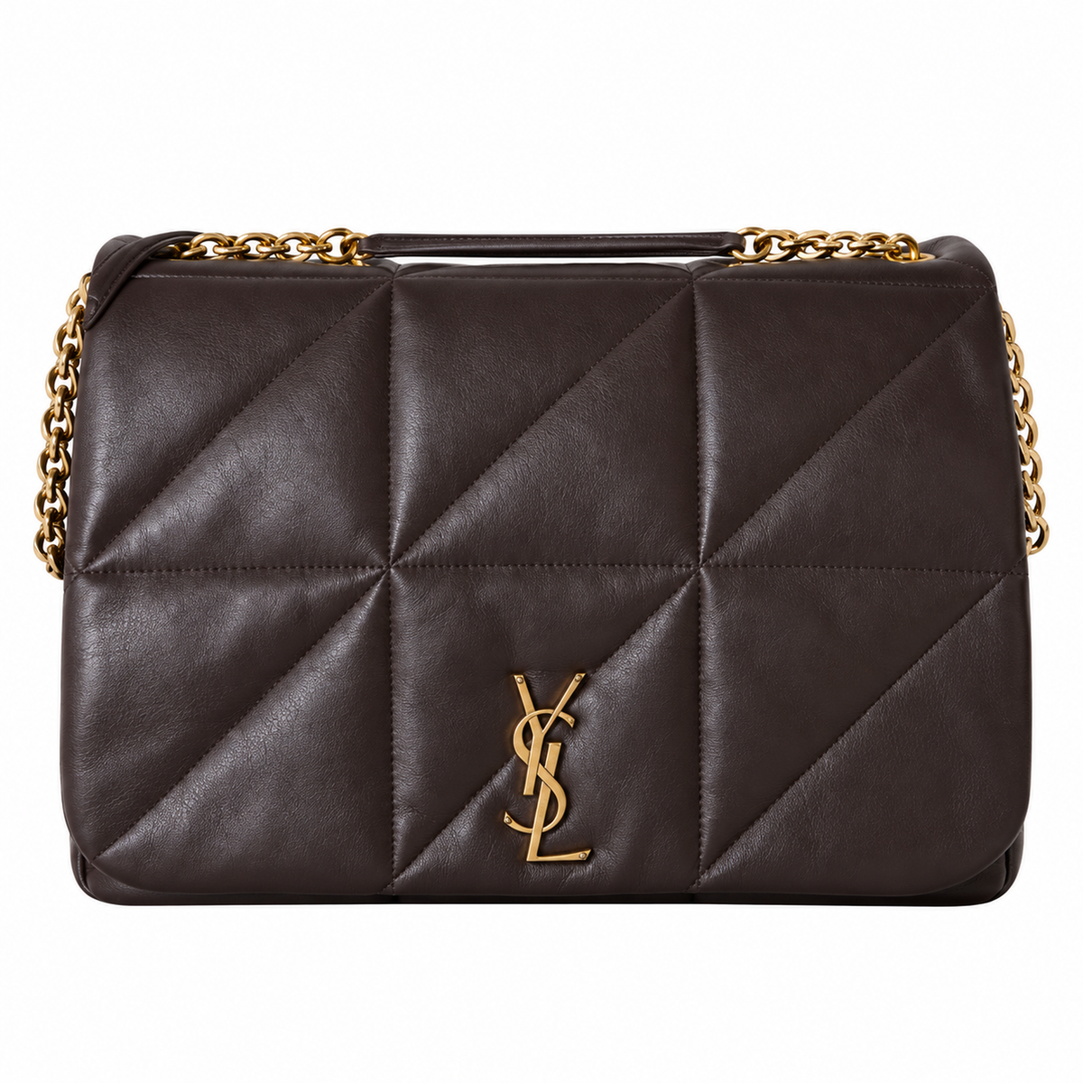 Saint Laurent YSL Jamie Top Handle Bag – Dark Brown Quilted