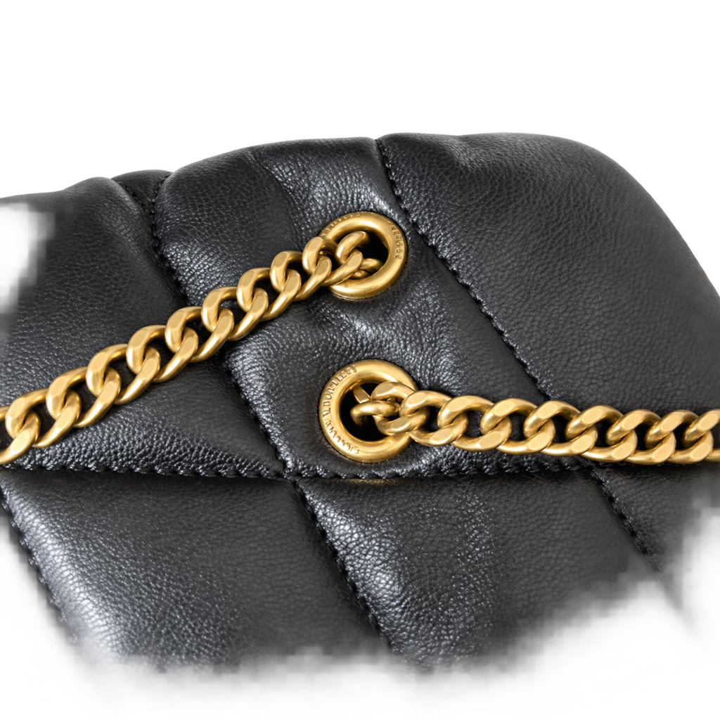 Saint Laurent YSL Loulou Puffer Bag – Black Gold