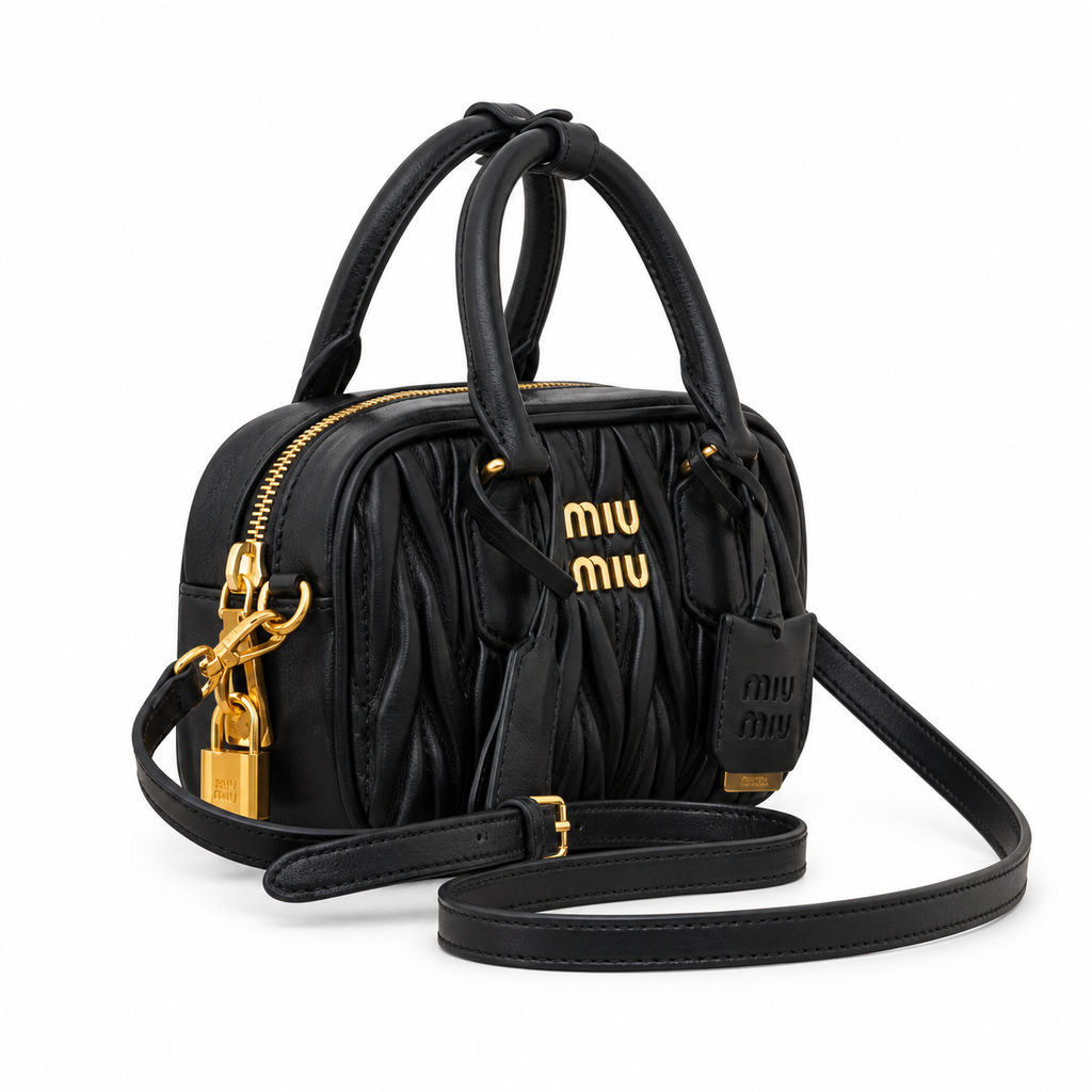 Miu Miu Matelassé Leather Folded Crossbody Bag