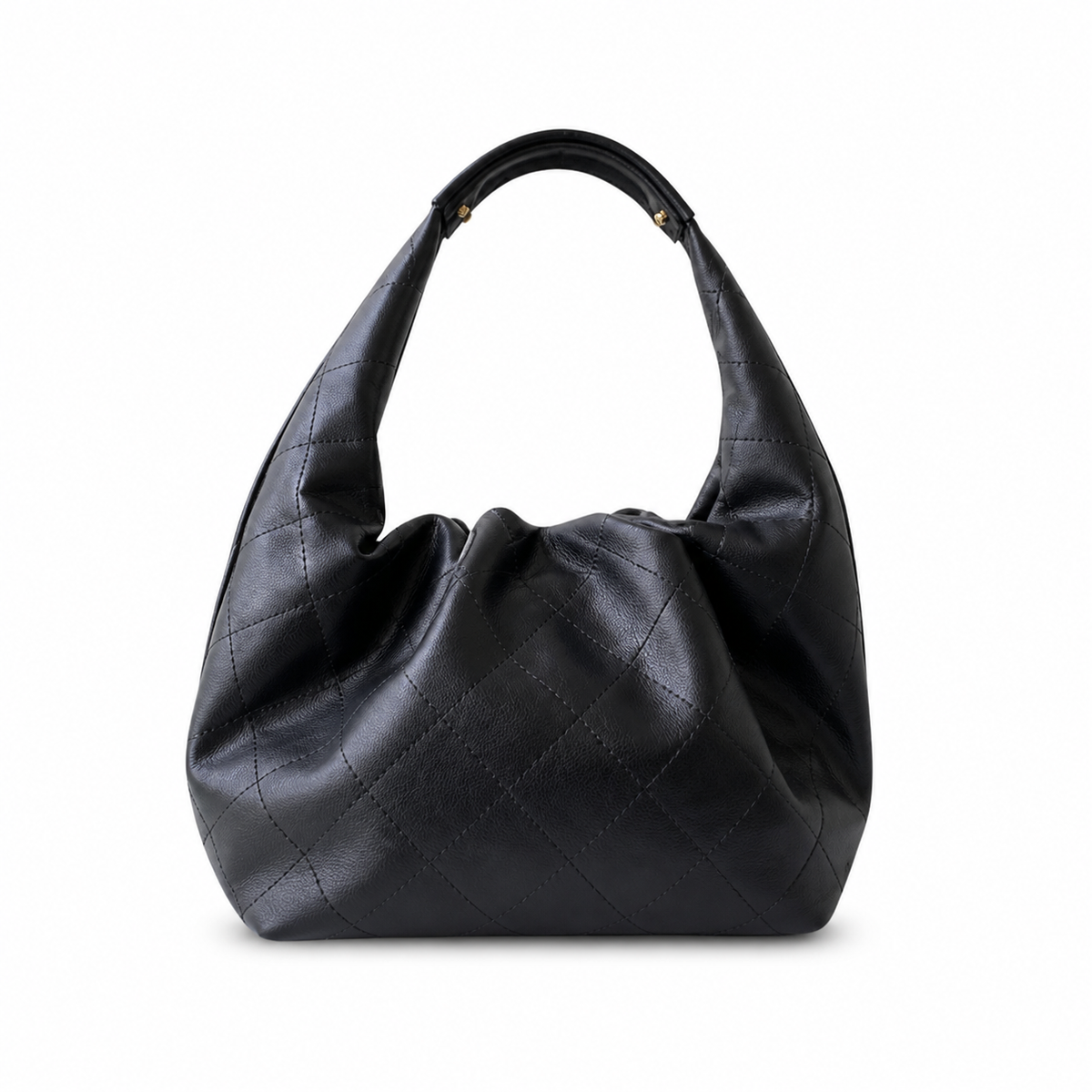 Chanel Quilted Leather Dome Crossbody Satchel Bag