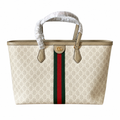 Gucci Ophidia GG Supreme Medium Tote Bag White