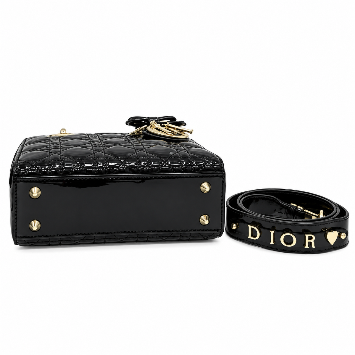 Dior Cannage Quilted Top Handle Shoulder Bag 20.5cm