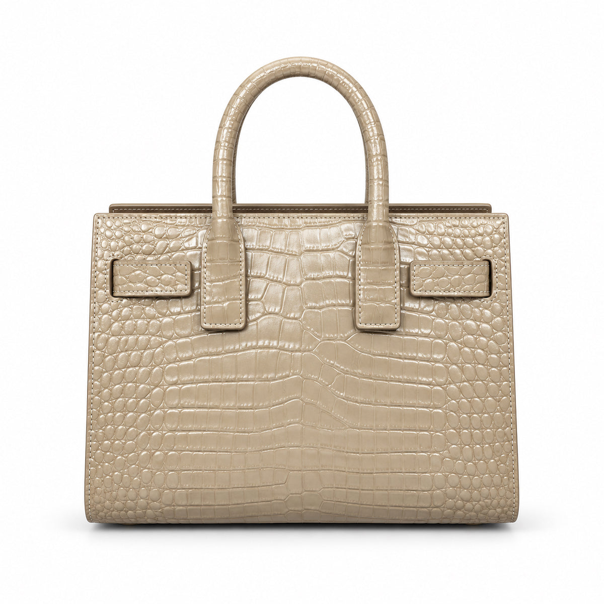 Saint Laurent Sac de Jour Bag – Beige Croc Embossed