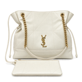 YSL Saint Laurent Jamie Tote Ivory Quilted Leather Set
