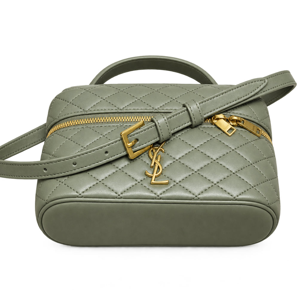 YSL Gaby Vanity Bag – Olive Quilted Leather
