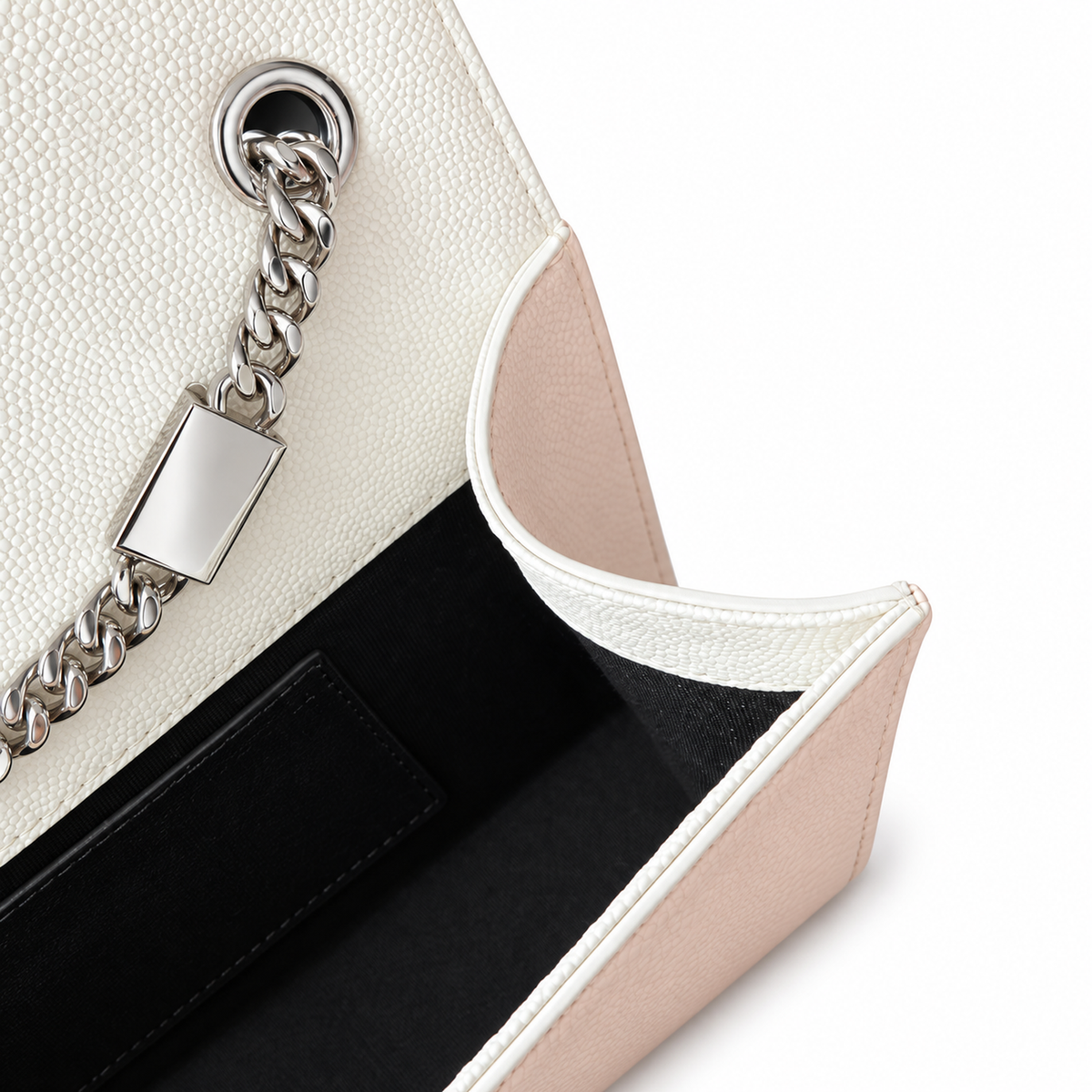 Saint Laurent YSL Kate Chain Bag – White Silver