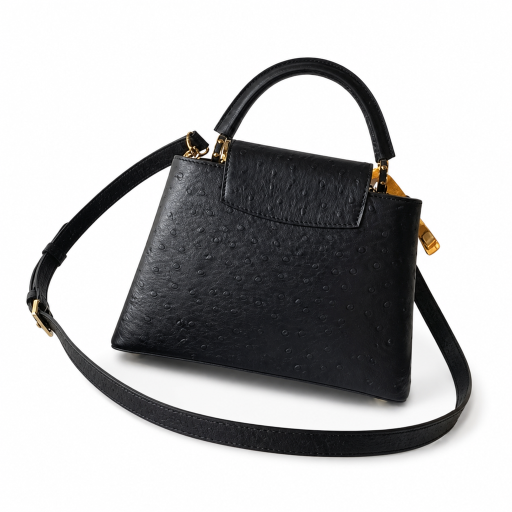 Louis Vuitton Capucines BB – Black Ostrich Leather