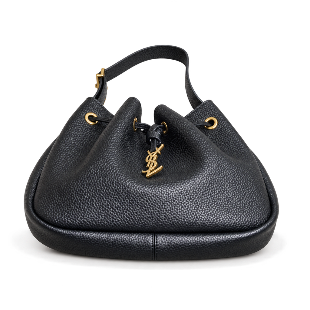 YSL Saint Laurent Teddy Bucket Bag – Black