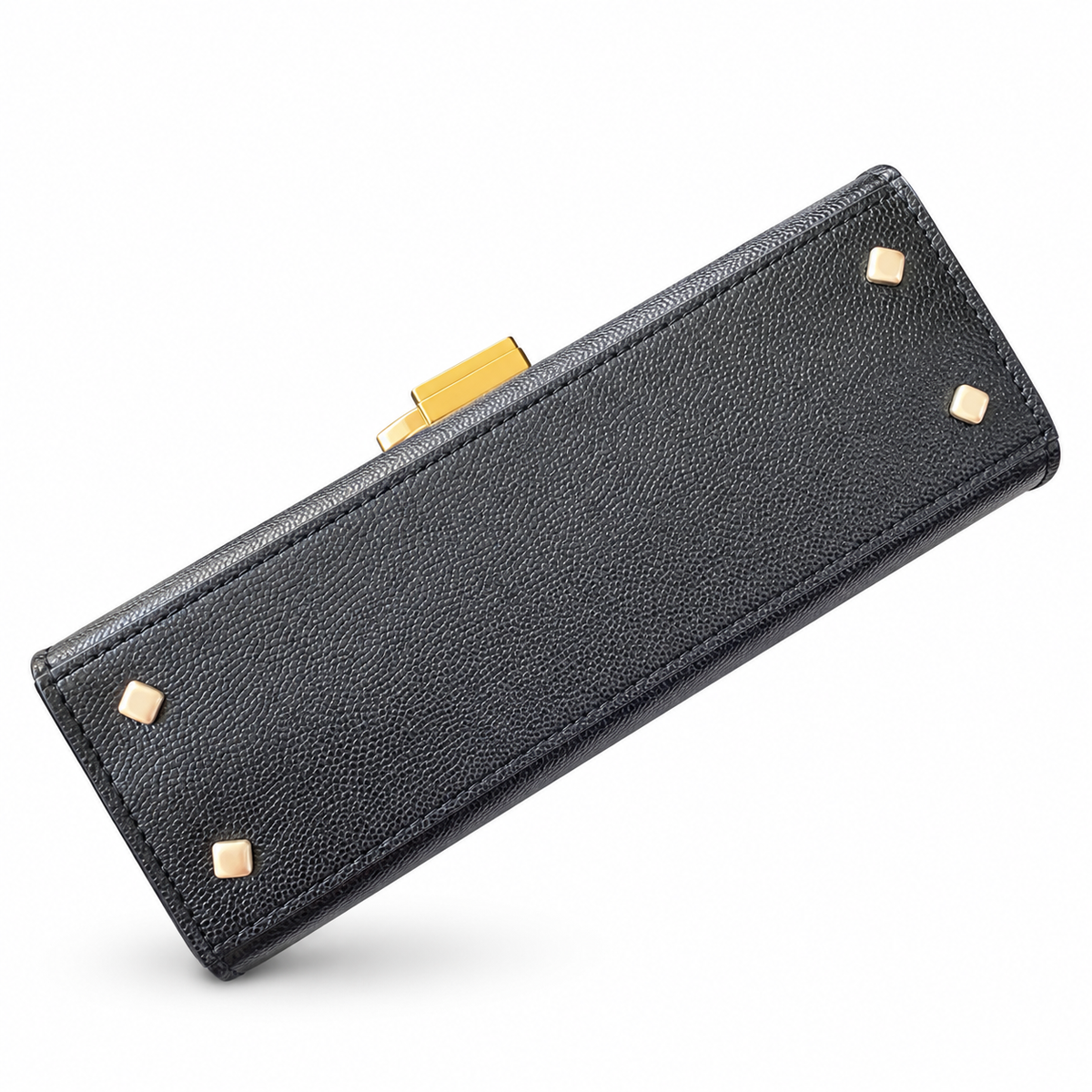 Saint Laurent Cassandra Mini – Black Grained Leather