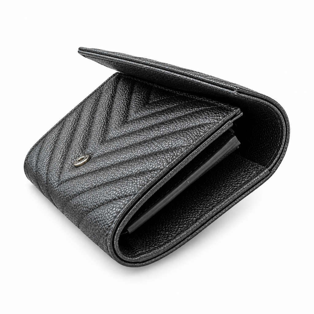 YSL Saint Laurent Monogram Large Flap Wallet Black