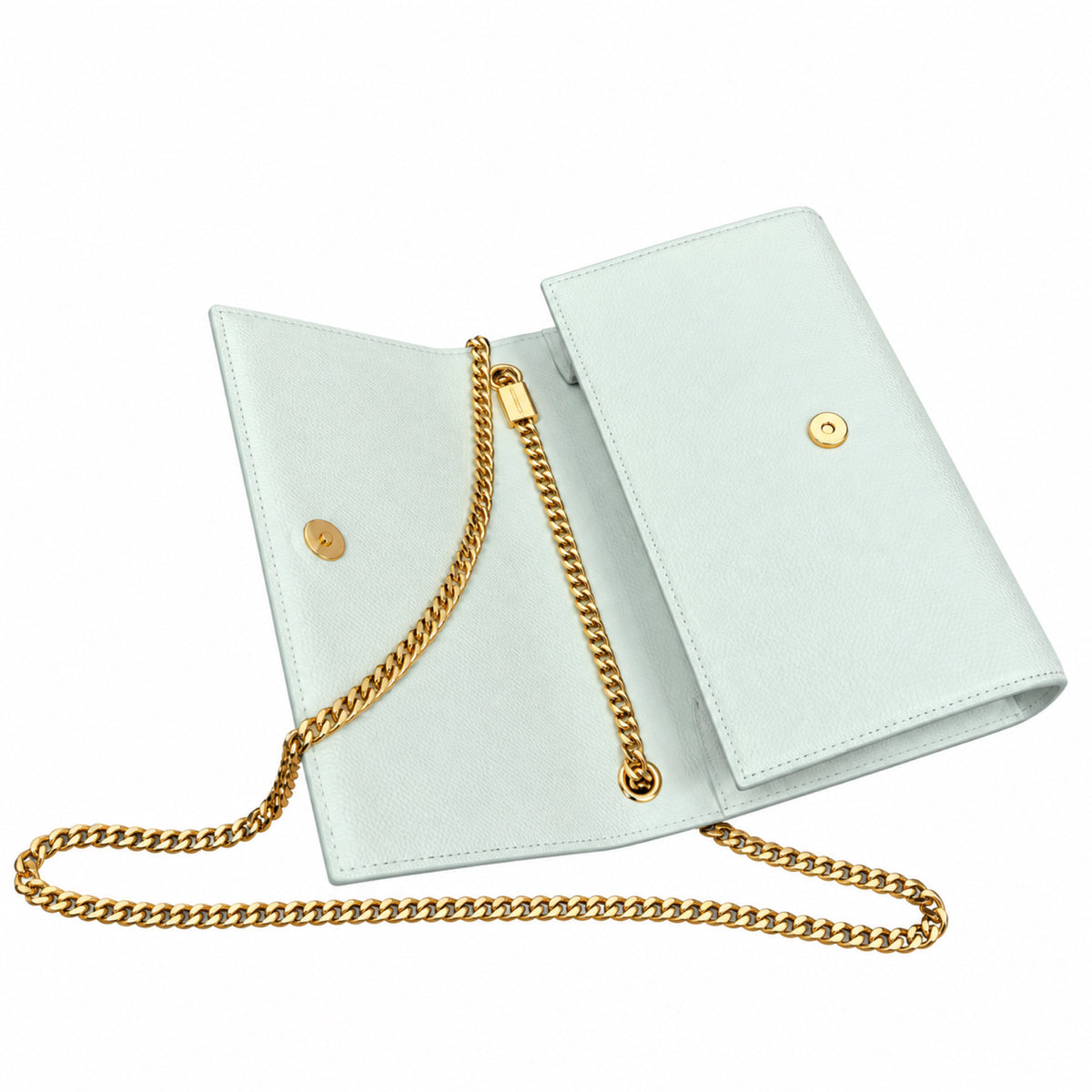 Saint Laurent YSL Kate Chain Bag – Ice Blue Leather