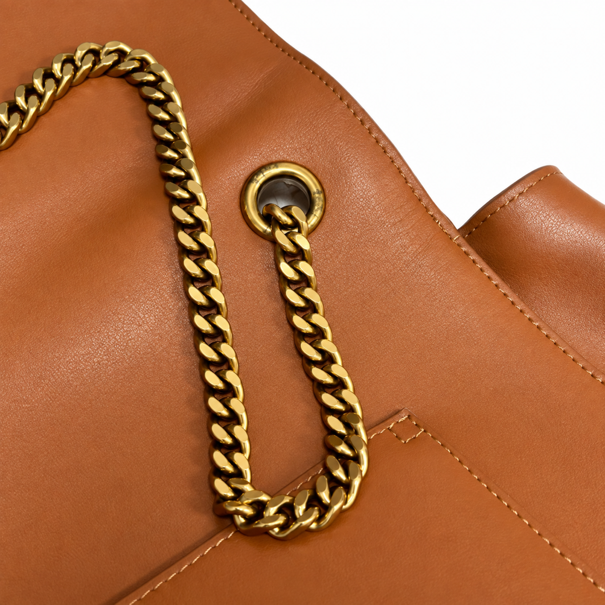 Saint Laurent YSL Kate Large Chain Bag – Caramel