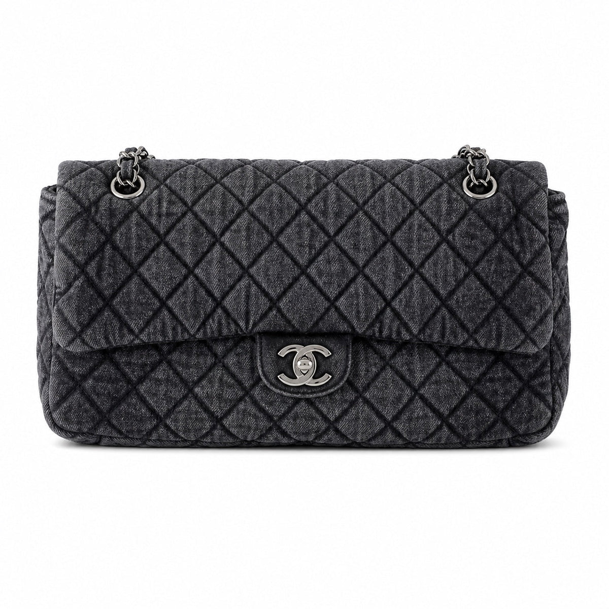 Chanel Classic Quilted Maxi Flap Bag | CC Hardware & Gold Chain — 33cm
