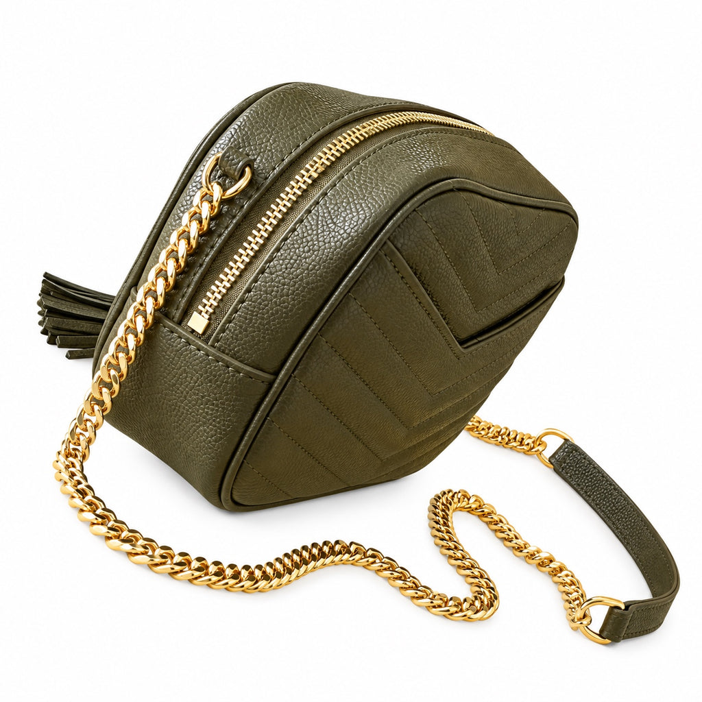 Saint Laurent YSL Lou Mini Camera Bag – Khaki Gold