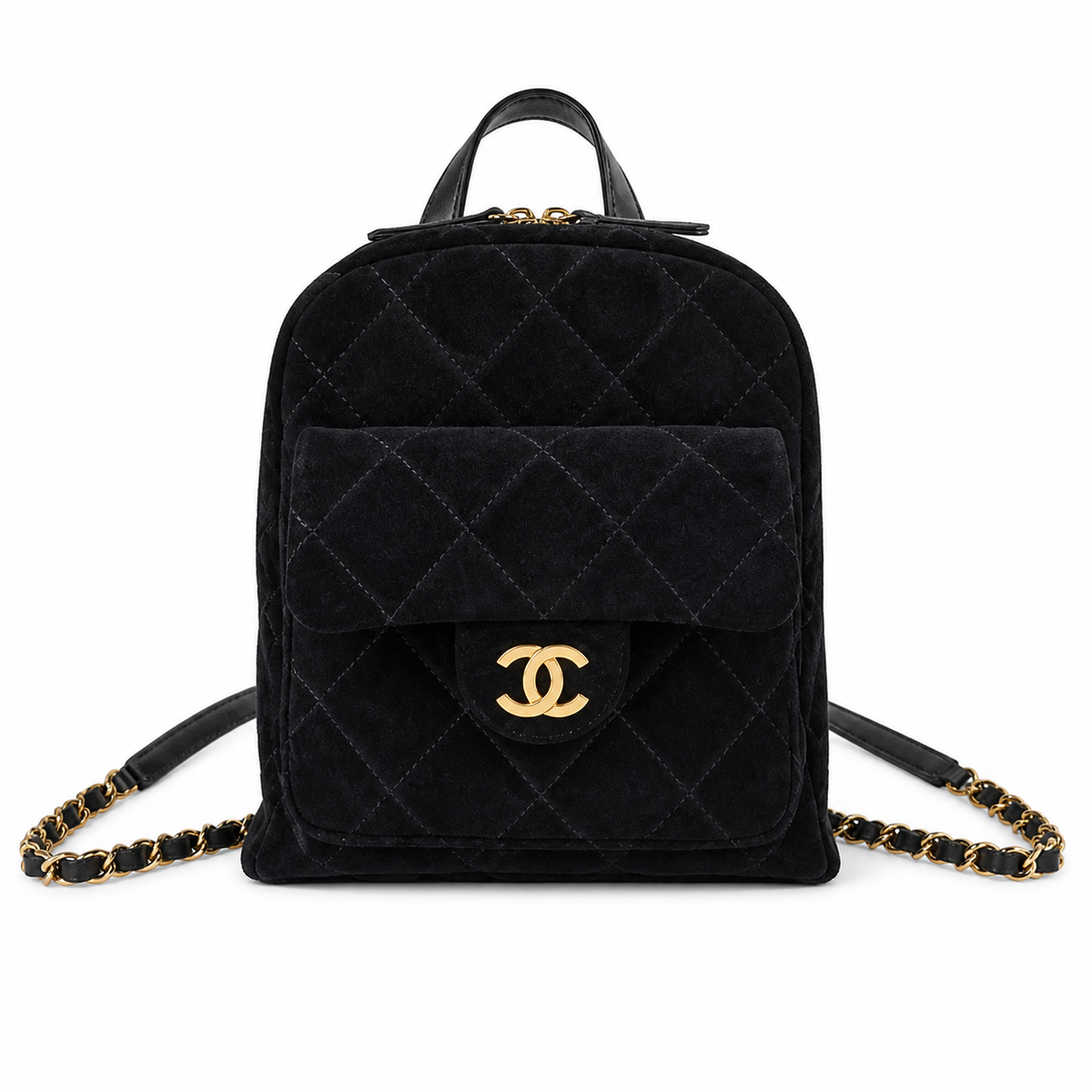 Chanel Classic Quilted Backpack | CC Hardware Chain Straps — 22cm
