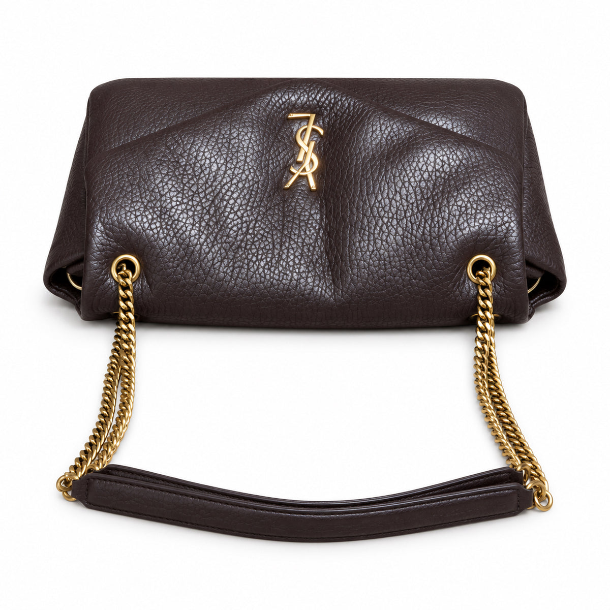 YSL Saint Laurent Envelope Large Chain Shoulder Bag Dark Brown