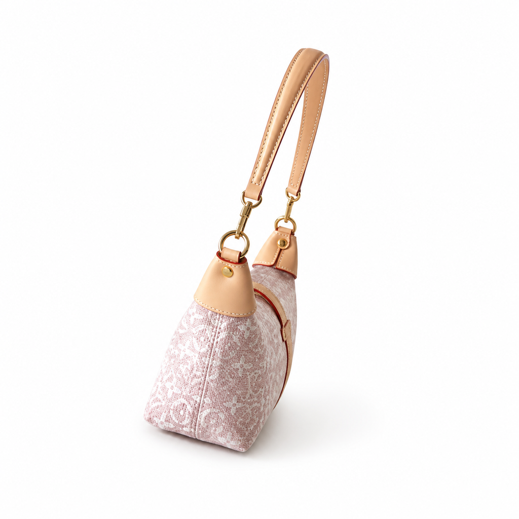 Louis Vuitton Sac Plat Baguette – Pink Monogram Jacquard