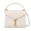 Saint Laurent Cassandra Mini – Cream Grained Leather
