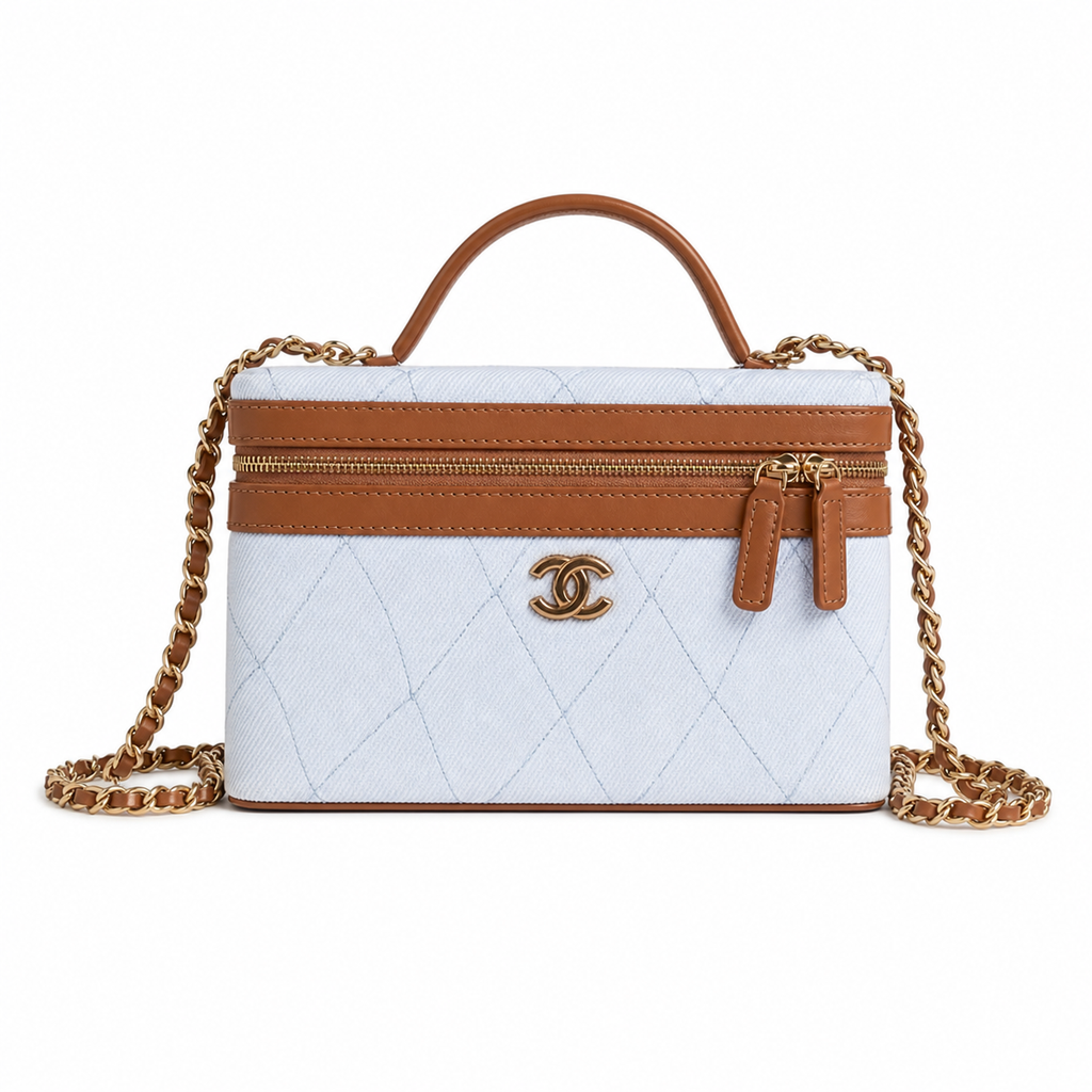 Chanel Classic Quilted Mini Flap Bag | CC Hardware & Gold Chain — 19.5cm
