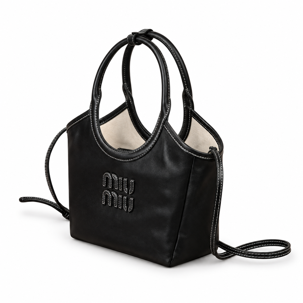 Miu Miu Top Handle Leather Bag 22cm