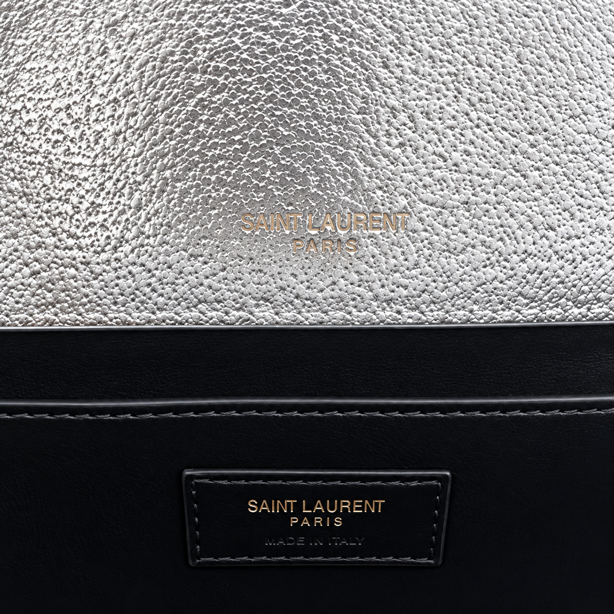Saint Laurent YSL Kate Chain Bag – Silver Metallic
