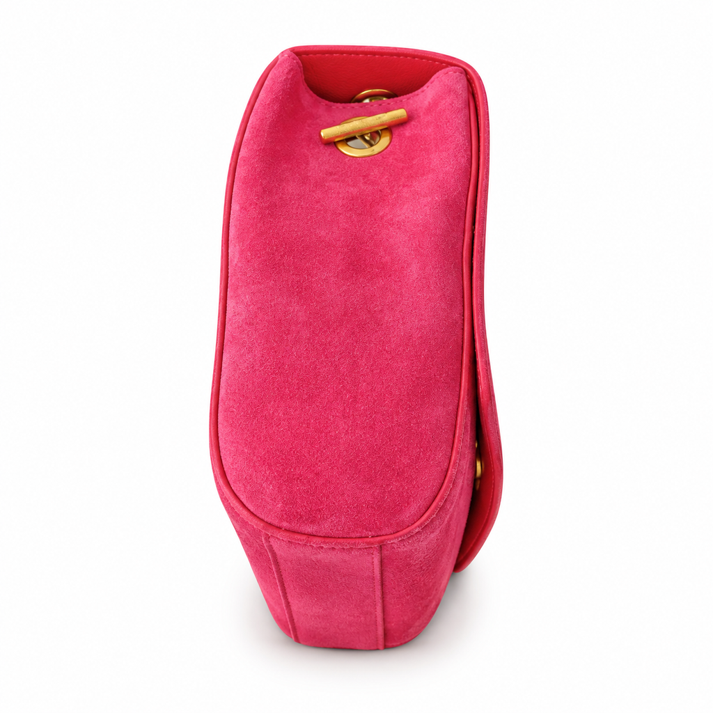 YSL Kate Chain Bag – Fuchsia Suede