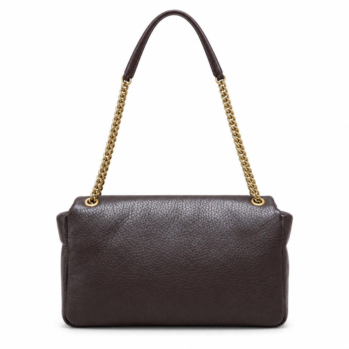 YSL Saint Laurent Envelope Large Chain Shoulder Bag Dark Brown