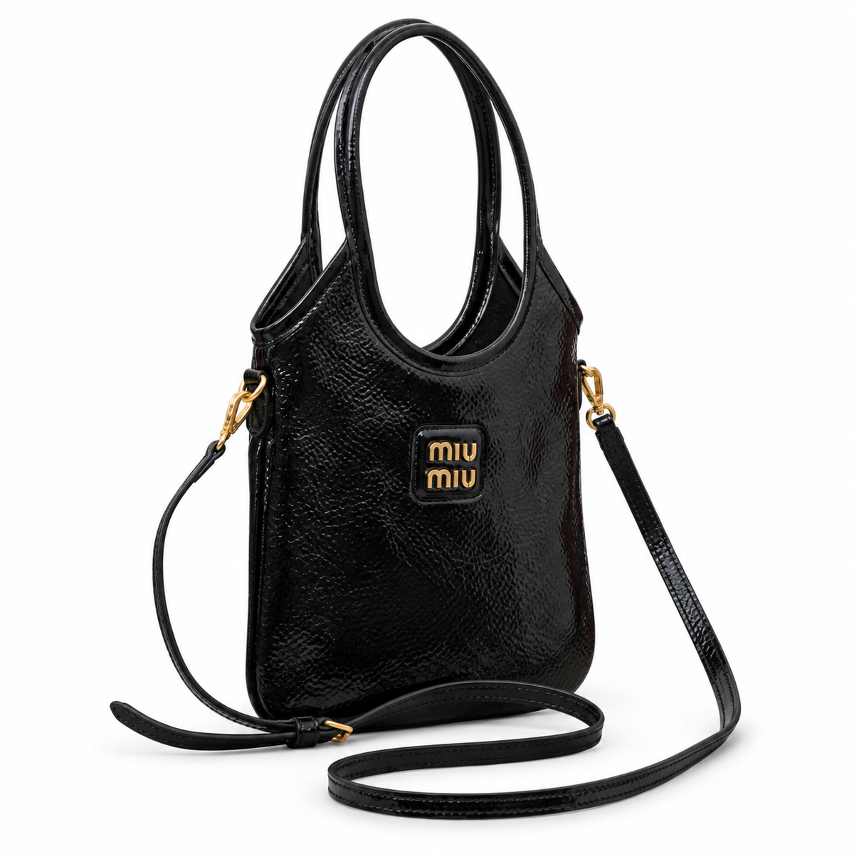 Miu Miu Matelassé Leather Polished Crossbody Bag