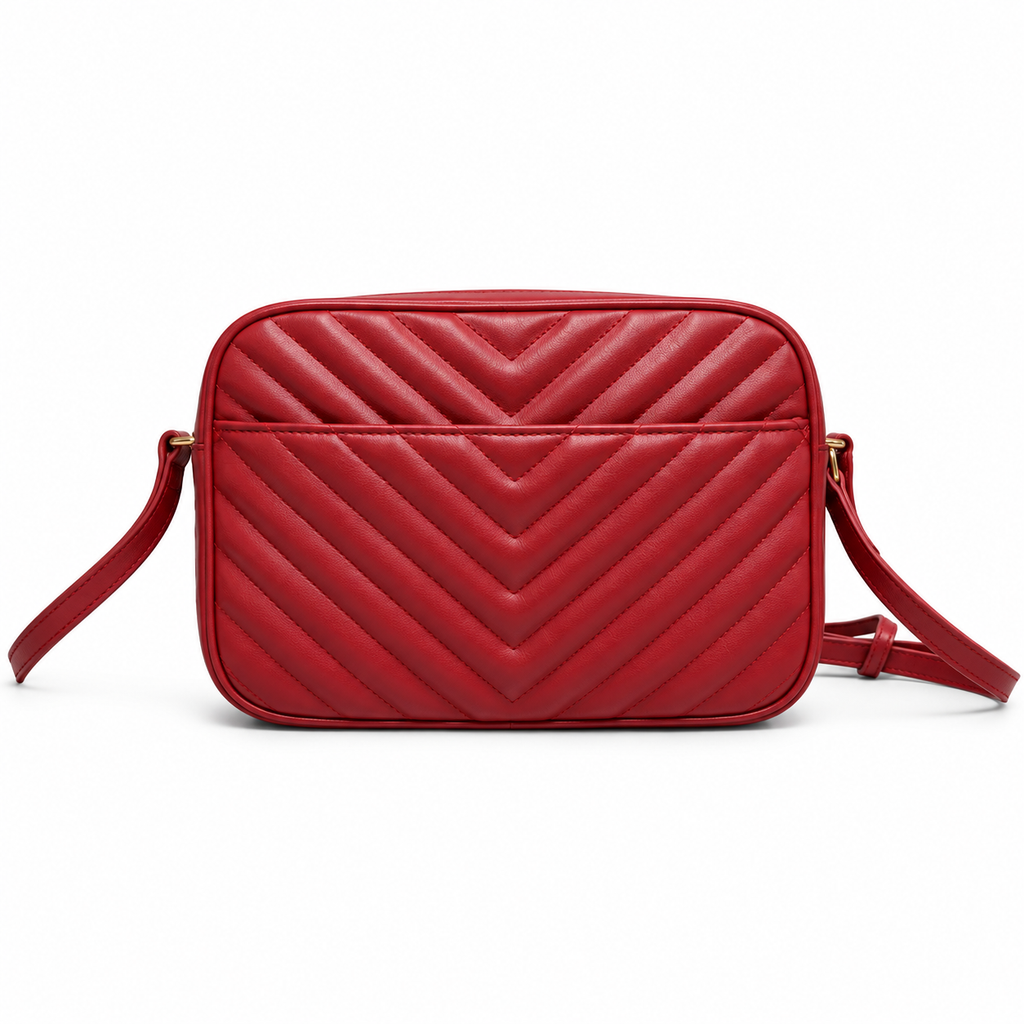 Saint Laurent YSL Lou Large Camera Bag – Red Gold